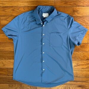 Ministry of Supply Performance Button Down Shirt Blue Men’s XL Stretch Tech